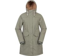 Mountain Warehouse Acorn Womens Borg Lined Padded Waterproof Parka - Green - Green - Size: 8
