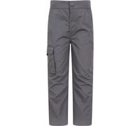 Mountain Warehouse Active Kids Trousers - Lightweight, Fast Drying All Season Pants, Shrink & Fade Resistant Casual Bottoms - for Spring Summer, Travelling, Camping Dark Grey Kids Size 7-8 Years