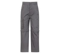 Mountain Warehouse Active Kids Convertible Trousers -Shrink & Fade Resistant, Fast Dry, Zip Off Casual Bottoms, Boys & Girls - Spring Summer, Camping, Travel Charcoal Teen Size 13 Years