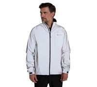 Mountain Warehouse Adrenaline Mens Waterproof Cycling Jacket - Reflective Mens Coat, Breathable Unisex Rain Coat - For Outdoors, Running & Walking Silver XXS