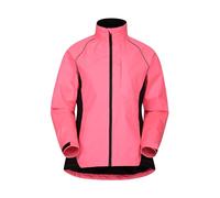 Mountain Warehouse Adrenaline Womens Waterproof Jacket - Breathable Ladies Coat, Taped Seams, Reflective Trims Rain Jacket - For Spring Summer, Cycling, Running Bright Pink Women's Size 4