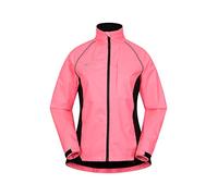 Mountain Warehouse Adrenaline Womens Waterproof Jacket - Breathable Ladies Coat, Taped Seams, Reflective Trims Rain Jacket - For Spring Summer, Cycling, Running Bright Pink Women's Size 18