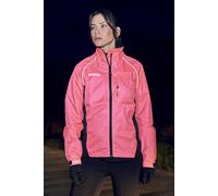 Mountain Warehouse Adrenaline Womens Waterproof Jacket - Breathable Ladies Coat, Taped Seams, Reflective Trims Rain Jacket - For Spring Summer, Cycling, Running Bright Pink Women's Size 10