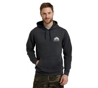 Mountain Warehouse Adventure Mountain Mens Overhead Hoodie - Cotton-Polyester Blend Sweatshirt with Kangaroo Pocket & Drawcord - Autumn, Winter, Holiday & Outdoors Charcoal M