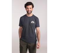 Mountain Warehouse 'Adventure Mountain' Mens T-Shirt Cotton Sun Protection Summer Tee Dark Grey - Size X-Small