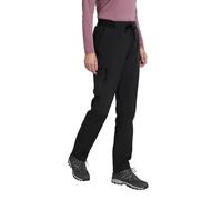 Mountain Warehouse Adventure Water Resistant Womens Trousers - Windproof & Fleece Lined with Elastic Waistband & Lots of Pockets - Best for Spring Summer & Outdoors Black Women's Size 14