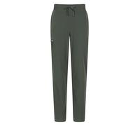 Mountain Warehouse Adventure Water Resistant Womens Trousers - Windproof Ladies Bottoms with Elastic Waistband & Lots of Pockets - Spring Summer, Walking, Outdoors & Trekking Khaki Women's Size 14