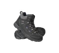 Mountain Warehouse Adventurer Mens Waterproof Boots - IsoDry Shoes with Synthetic Upper, Mesh Lining, Deep Lugs & EVA Cushioning - Spring Summer, Hiking & Outdoors Black Adult Shoe Size 8.5