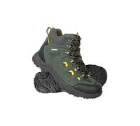 Mountain Warehouse Adventurer Mens Waterproof Boots - IsoDry Shoes with Synthetic Upper, Mesh Lining, Deep Lugs & EVA Cushioning - Spring Summer, Hiking & Outdoors Green Adult Shoe Size10.5