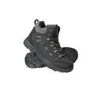 Mountain Warehouse Adventurer Mens Waterproof Boots - IsoDry Shoes with Synthetic Upper, Mesh Lining, Deep Lugs & EVA Cushioning - Spring Summer, Hiking & Outdoors Black Adult Shoe Size 9.5