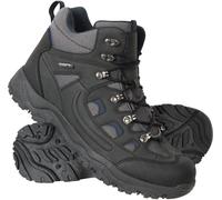 Mountain Warehouse Adventurer Mens Waterproof Boots - IsoDry Shoes with Synthetic Upper, Mesh Lining, Deep Lugs & EVA Cushioning - Spring Summer, Hiking & Outdoors Black Adult Shoe Size 10