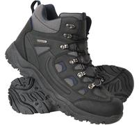 Mountain Warehouse Adventurer Mens Waterproof Boots - IsoDry Shoes with Synthetic Upper, Mesh Lining, Deep Lugs & EVA Cushioning - Spring Summer, Hiking & Outdoors Black Adult Shoe Size 9