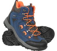 Mountain Warehouse Adventurer Mens Waterproof Boots - IsoDry Shoes with Synthetic Upper, Mesh Lining, Deep Lugs & EVA Cushioning - Spring Summer, Hiking & Outdoors Bright Blue Adult Shoe Size 7.5