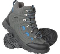Mountain Warehouse Adventurer Mens Waterproof Boots - IsoDry Shoes with Synthetic Upper, Mesh Lining, Deep Lugs & EVA Cushioning - Spring Summer, Hiking & Outdoors Dark Grey Adult Shoe Size 7
