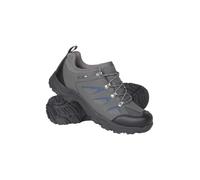 Mountain Warehouse Adventurer Mens Waterproof Walking Shoes - Cushioned Footbed, Synthetic & Mesh Upper Sneakers, Heel & Toe Bumpers - Spring Summer, Outdoors Dark Grey Adult Shoe Size 10