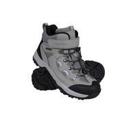 Mountain Warehouse Adventurer Womens Adaptive Waterproof Boots - IsoDry Shoes with Touch Strap Fastening - Spring Summer, Hiking, Trekking, Outdoors & Walking Light Grey Adult Shoe Size 8