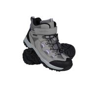 Mountain Warehouse Adventurer Womens Adaptive Waterproof Boots - IsoDry Shoes with Touch Strap Fastening - Spring Summer, Hiking, Trekking, Outdoors & Walking Light Grey Adult Shoe Size 7
