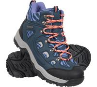 Mountain Warehouse Adventurer Womens Printed Waterproof Boots - Synthetic Upper, Mesh Lined with Heel & Toe Bumpers - Best for Spring Summer, Hiking & Outdoors Navy (Printed) Adult Shoe Size 7