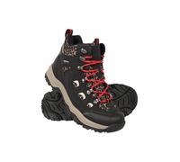 Mountain Warehouse Adventurer Womens Printed Waterproof Boots - Synthetic Upper, Mesh Lined with Heel & Toe Bumpers - Best for Spring Summer, Hiking & Outdoors Black (Printed) Adult Shoe Size 6.5