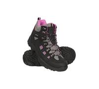 Mountain Warehouse Adventurer Womens Waterproof Boots - Durable Hiking Shoes, Breathable, Synthetic Upper, Mesh Lining, Cushioned Footbed - Ideal for Walking & Trekking, Black, Womens Shoe Size 6 UK