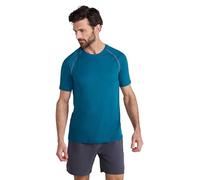 Mountain Warehouse Aero II Mens Short Sleeve Top - T-Shirt, Lightweight Tee Shirt, Breathable Top - for Spring Summer, Gym, Sports, Outdoor Petrol XS