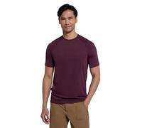 Mountain Warehouse Agra Mens Melange T-Shirt - Lightweight Top, Comfortable, Round Neck Tshirt, Quick Drying & UV Protection Tee - for Spring Summer Travelling Dark Purple XXS