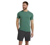 Mountain Warehouse Agra Mens Melange T-Shirt - Lightweight Top, Comfortable, Round Neck Tshirt, Quick Drying & UV Protection Tee - for Spring Summer Travelling Green XXL