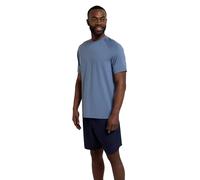 Mountain Warehouse Agra Mens Melange T-Shirt - Lightweight Top, Comfortable, Round Neck Tshirt, Quick Drying & UV Protection Tee - for Spring Summer Travelling Dark Blue XXS
