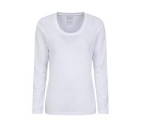 Mountain Warehouse 'agra' Quick Drying Casual Everyday Wear Long Sleeve Slub Tee In White White 22