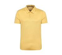 Mountain Warehouse Agra Striped Mens Polo Tshirt - UV Protection Tee, Sweat Wicking Top, Lightweight, Casual T-Shirt- for Walking, Running, Gym & Sports Yellow L
