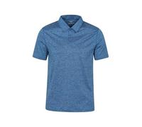 Mountain Warehouse Agra Striped Mens Polo Tshirt - UV Protection Tee, Sweat Wicking Top, Lightweight, Casual T-Shirt- for Spring Summer, Walking, Running & Sports Blue M