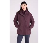 Mountain Warehouse 'alaskan' 3 In 1 Short Jacket Waterproof Lightweight Padded Hood Coat In Burgundy Burgundy 12