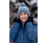 Mountain Warehouse Alaskan Ombre Pom Beanie Fleece Winter Cap In Teal Teal One Size