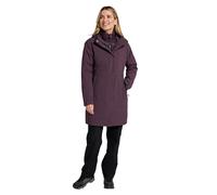 Mountain Warehouse Alaskan Womens 3 In 1 Long Jacket - Waterproof, Breathable & Adjustable Raincoat with Detachable Inner Coat & Taped Seams -For, Rain & Outdoors Dark Purple Women's Size 12
