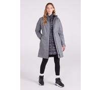 Mountain Warehouse 'Alaskan' Womens 3 In 1 Long Jacket with Adjustable Hood Waterproof Coat Dark Grey - Size 10 UK