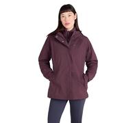 Mountain Warehouse Alaskan Womens 3 in 1 Short Jacket - IsoDry, Waterproof 10,000Mm & Breathable Coat with Taped Seams - Best for Autumn Winter, Outdoors & Wet Weather Dark Burgundy Women's Size 12