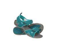 Mountain Warehouse Andros Womens Sandals - Textile Lined Shoes, Hook & Loop Fastening, Phylon Footbed - For Spring Summer, Walking, Travelling & Beach Teal Adult Shoe Size 5
