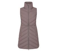 Mountain Warehouse 'Anmore' Womens Padded Long Gilet with Side Pockets Water Resistant Jacket Taupe - Size 16 UK