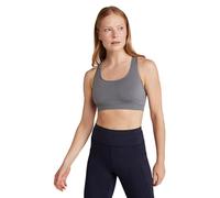 Mountain Warehouse Antibacterial Seamless Womens Bra - Stretchable, Antichafe Ladies Sports Bra, Racer Back, Lightweight & Support Bra -for Running, Gym, Sports, Fitness Charcoal L