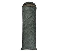 Mountain Warehouse Apex 250 Square Sleeping Bag - Durable, Insulated, Lightweight, Warm & Comfortable Bag wit Carry Bag - For Spring Summer Hiking & Camping Dark Khaki One Size