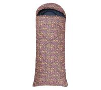 Mountain Warehouse Apex Mini Square Patterned Sleeping Bag - 2 Season, Lightweight & Insulated Bag - For Spring, Camping, Hiking & Trekking Coral One Size