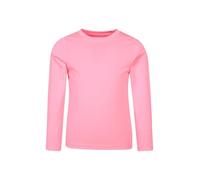 Mountain Warehouse Aqua Kids Swimming Long Sleeve T-Shirt - Lightweight & Quick Drying Swim Shirt with UV Protect, Boys & Girls - Spring Summer, Water Sports Bright Pink Kids Size 3-4 Years