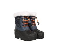Mountain Warehouse Arctic Junior Adaptive Waterproof Snow Boots - IsoDry & Fleece Lined, Boys & Girls - For Winter Skiing & Sports Navy Kids Shoe Size 12