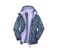 Mountain Warehouse Aries Kids 3-in-1 Waterproof Jacket -Taped Seams Childrens Rain Jacket, Detachable Hood Girls & Boys Raincoat - Best for Spring Summer Navy Teen Size 13 Years
