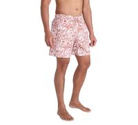 Mountain Warehouse Aruba Printed Mens Swim Shorts - Lightweight Swimming Trunks, Internal Mesh Short Trousers, UV Protect Board Shorts - Spring Summer, Beach, Pool Burnt Orange (Printed) M