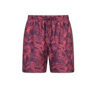 Mountain Warehouse Aruba Printed Mens Swim Shorts - Lightweight Swimming Trunks, Internal Mesh Short Trousers, UV Protect Board Shorts - Spring Summer, Beach, Pool Dark Burgundy (Printed) 4XL