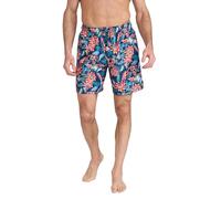 Mountain Warehouse Aruba Printed Mens Swim Shorts - Lightweight Swimming Trunks, Internal Mesh Short Trousers, UV Protect Board Shorts - for Beach, Pool, Surfing Coral (Printed) L