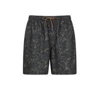 Mountain Warehouse Aruba Printed Mens Swim Shorts - Lightweight Swimming Trunks, Internal Mesh Short Trousers, UV Protect Board Shorts - Spring Summer, Beach, Pool Light Khaki (Printed) 2XL