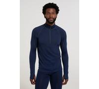 Mountain Warehouse Asgard III Mens Merino Thermal Top - Dark Blue - Dark Blue - Size: XS