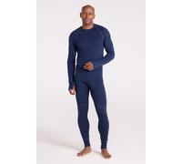 Mountain Warehouse Asgard Mens Merino Top & Pant Set - Moisture Wicking & Quick Drying Top - Spring Summer, Outdoors, Travelling & Hiking Dark Blue S